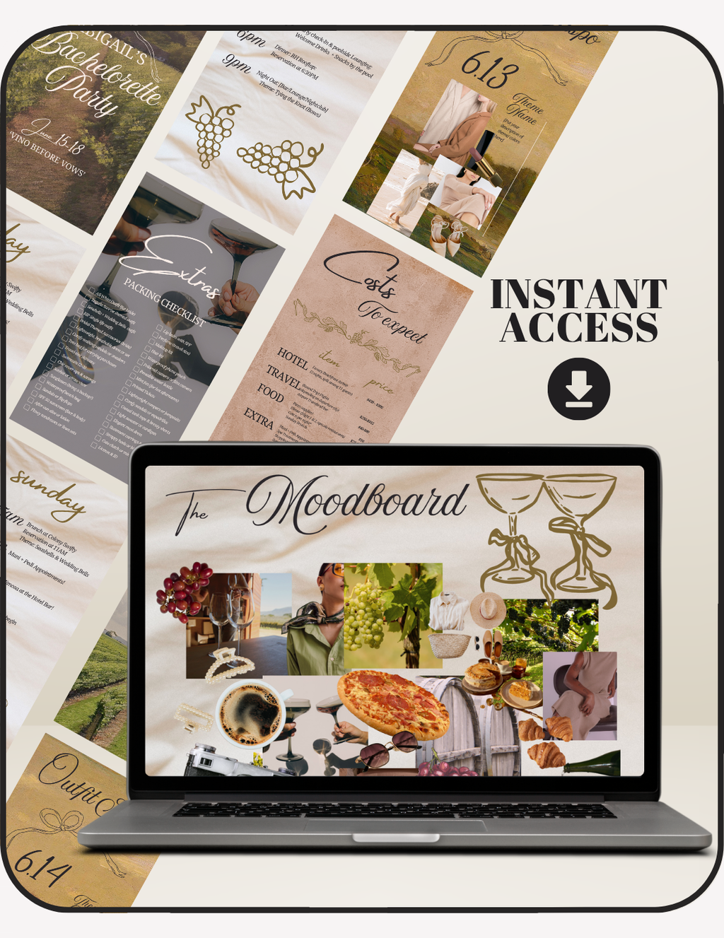 Vino Before Vows Bachelorette Template