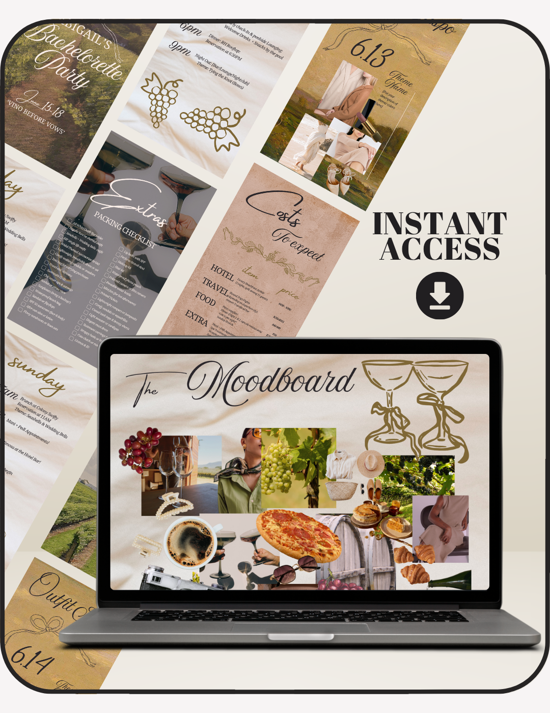 Vino Before Vows Bachelorette Template