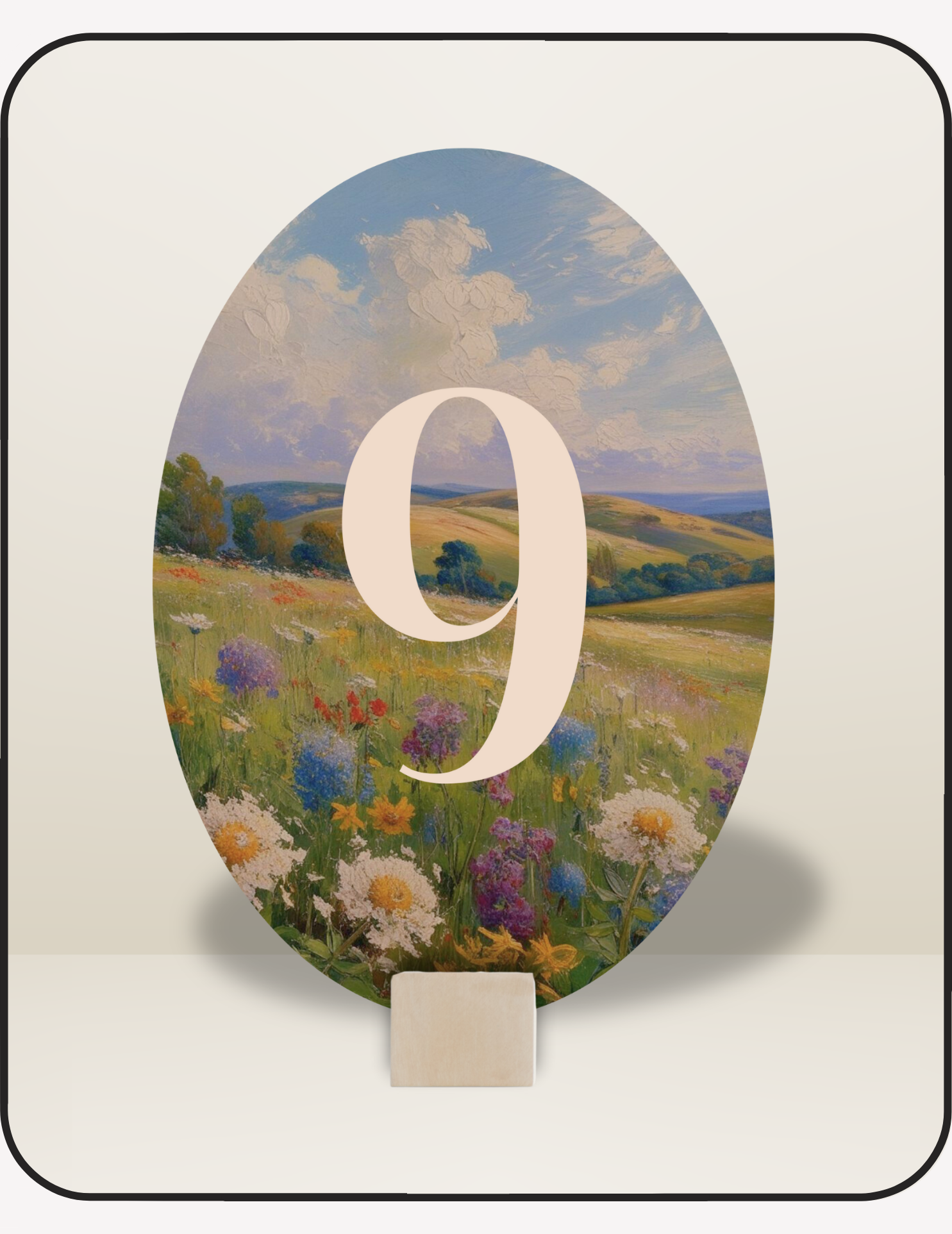 Flower Field Table Number Design
