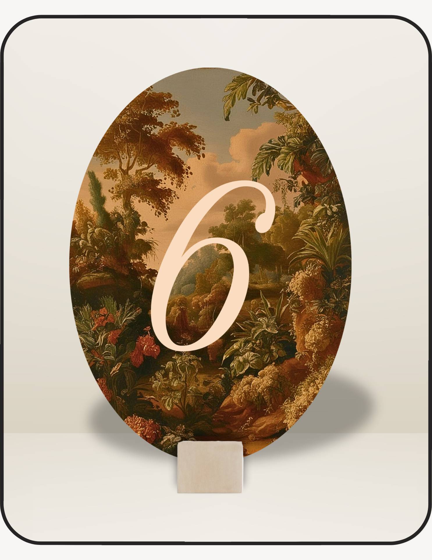 Rococo Table Number Design