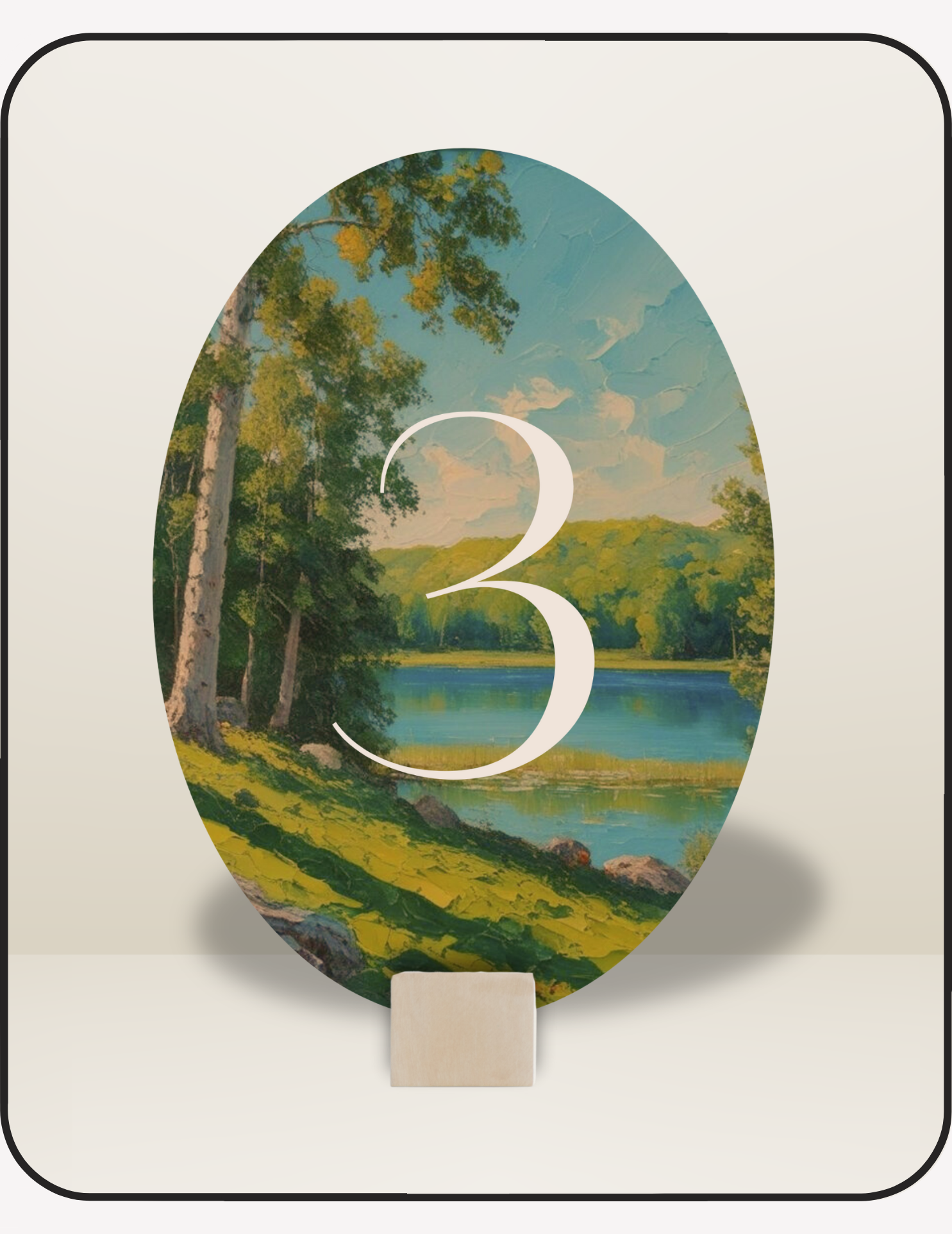 Lakeside Table Number Design
