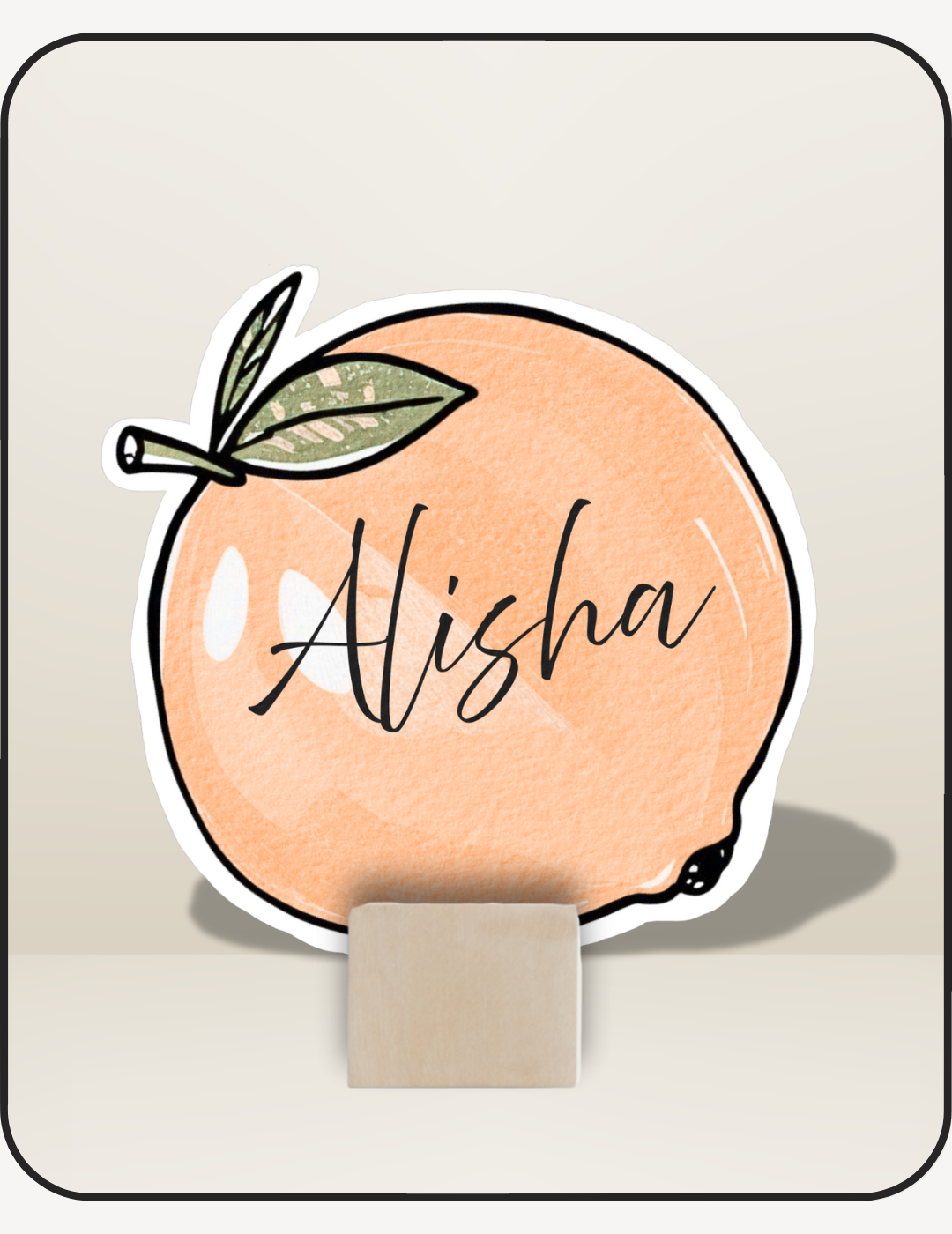 Orange Table Place Card