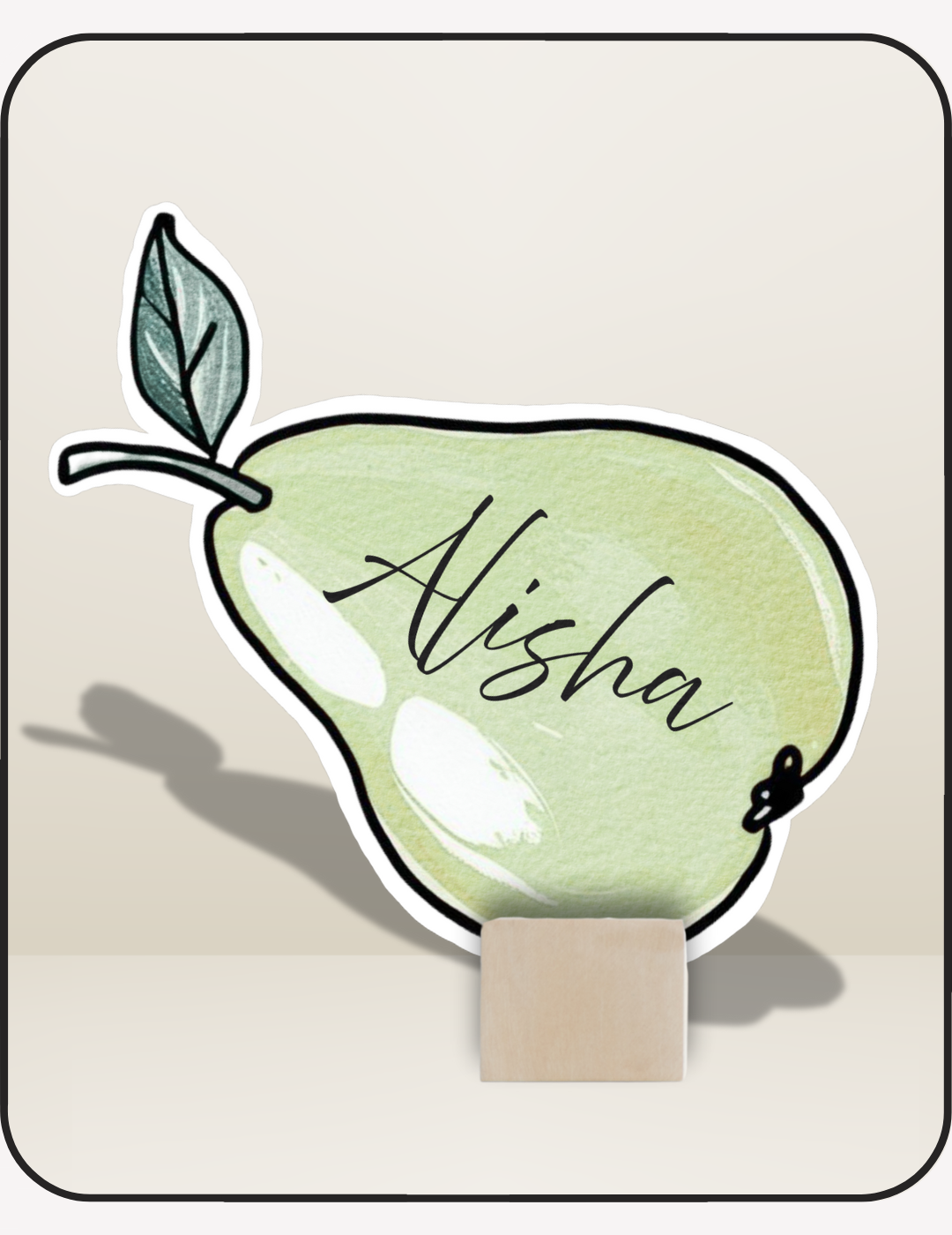 Pear Table Place Card