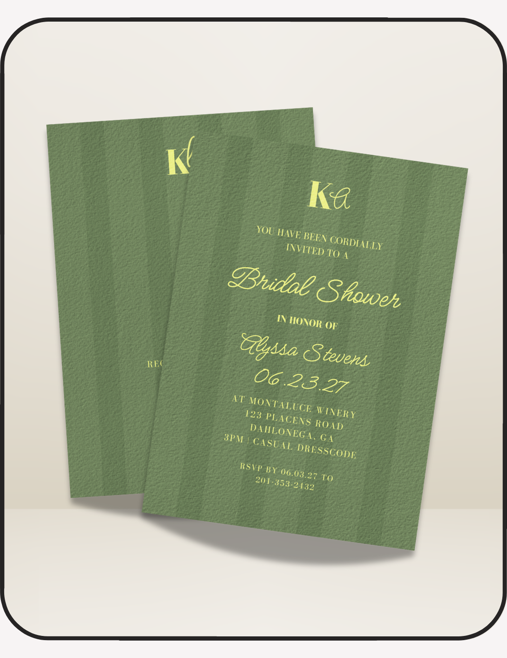 Lush Bridal Shower Invite