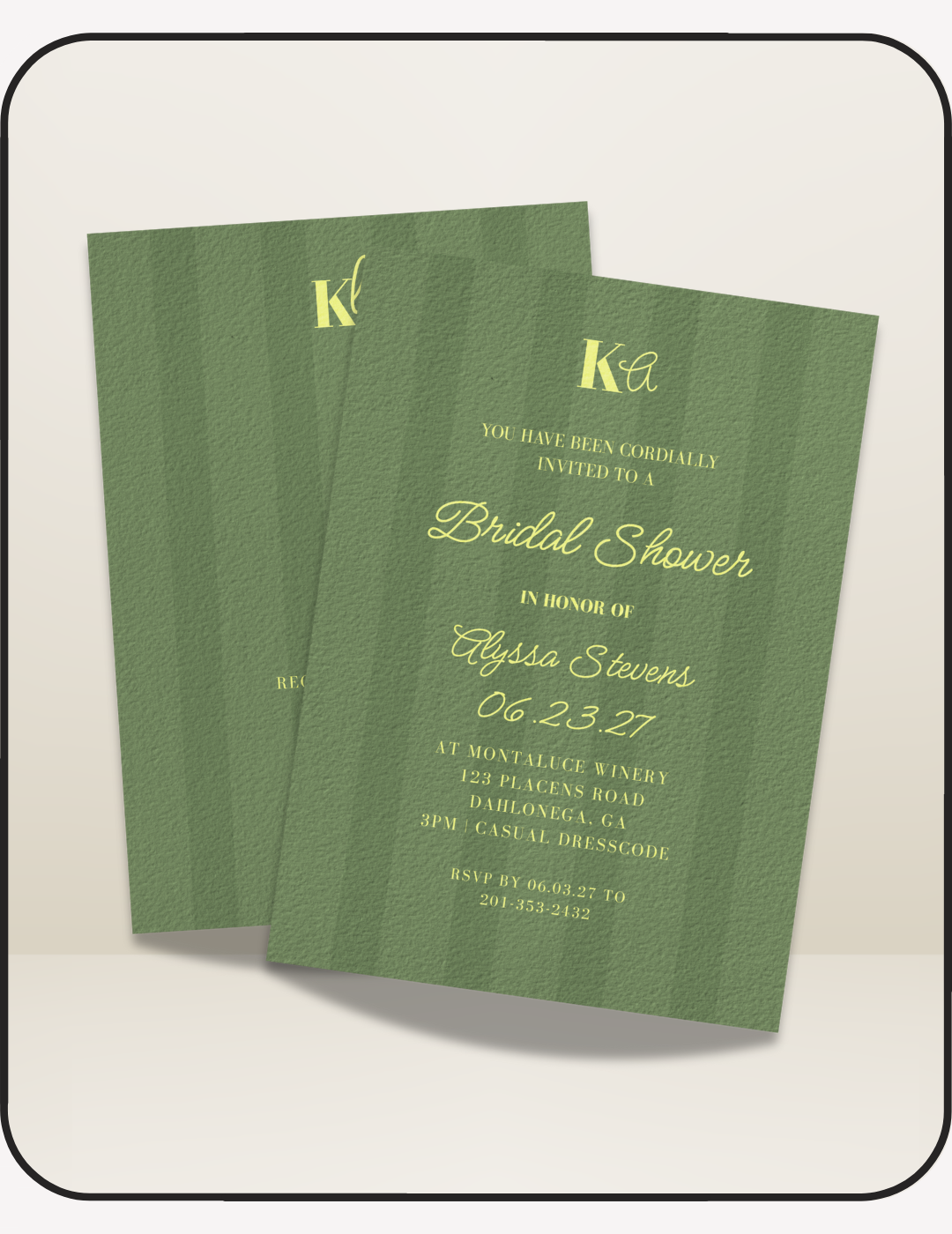 Lush Bridal Shower Invite