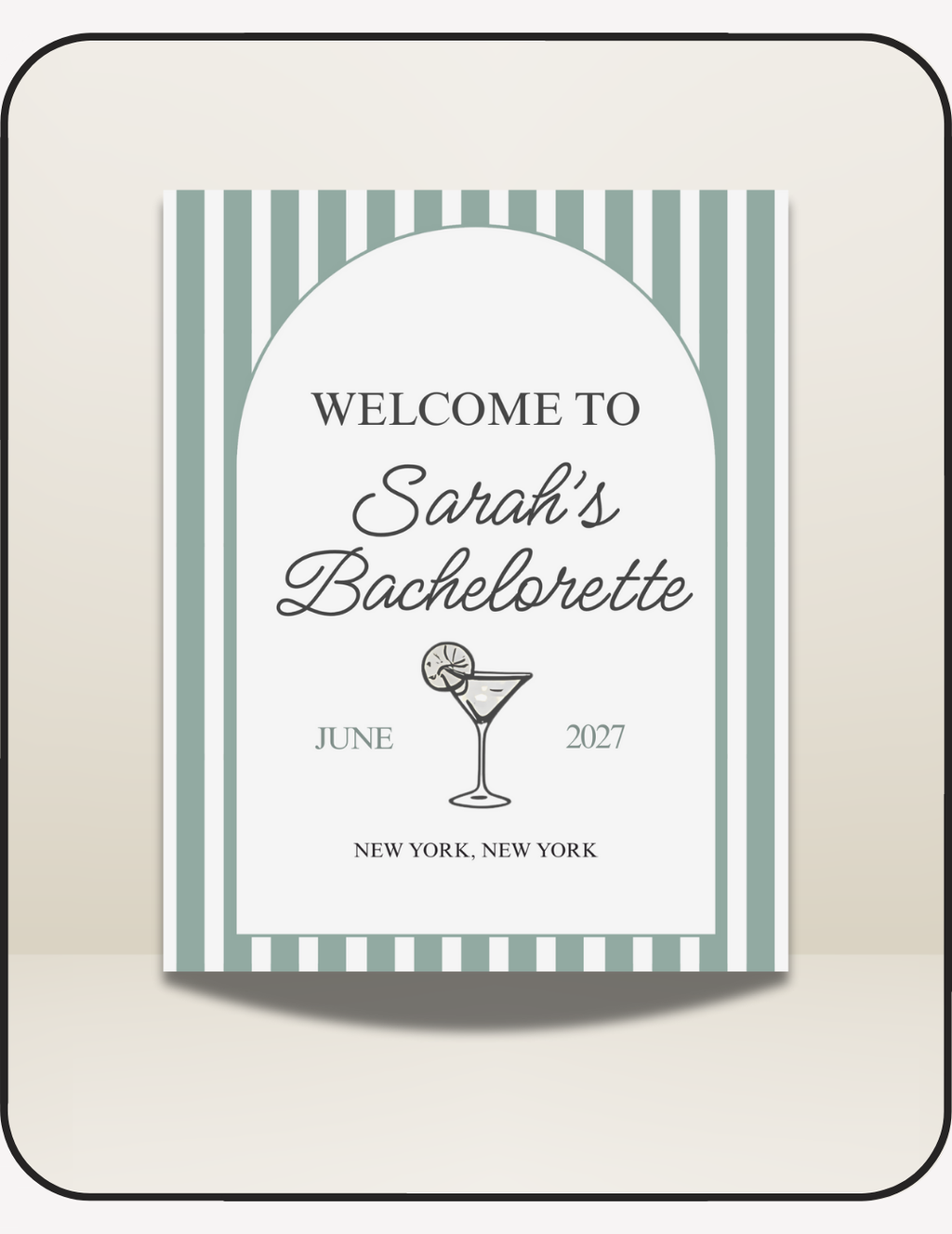 Lakeside Bachelorette Welcome Sign
