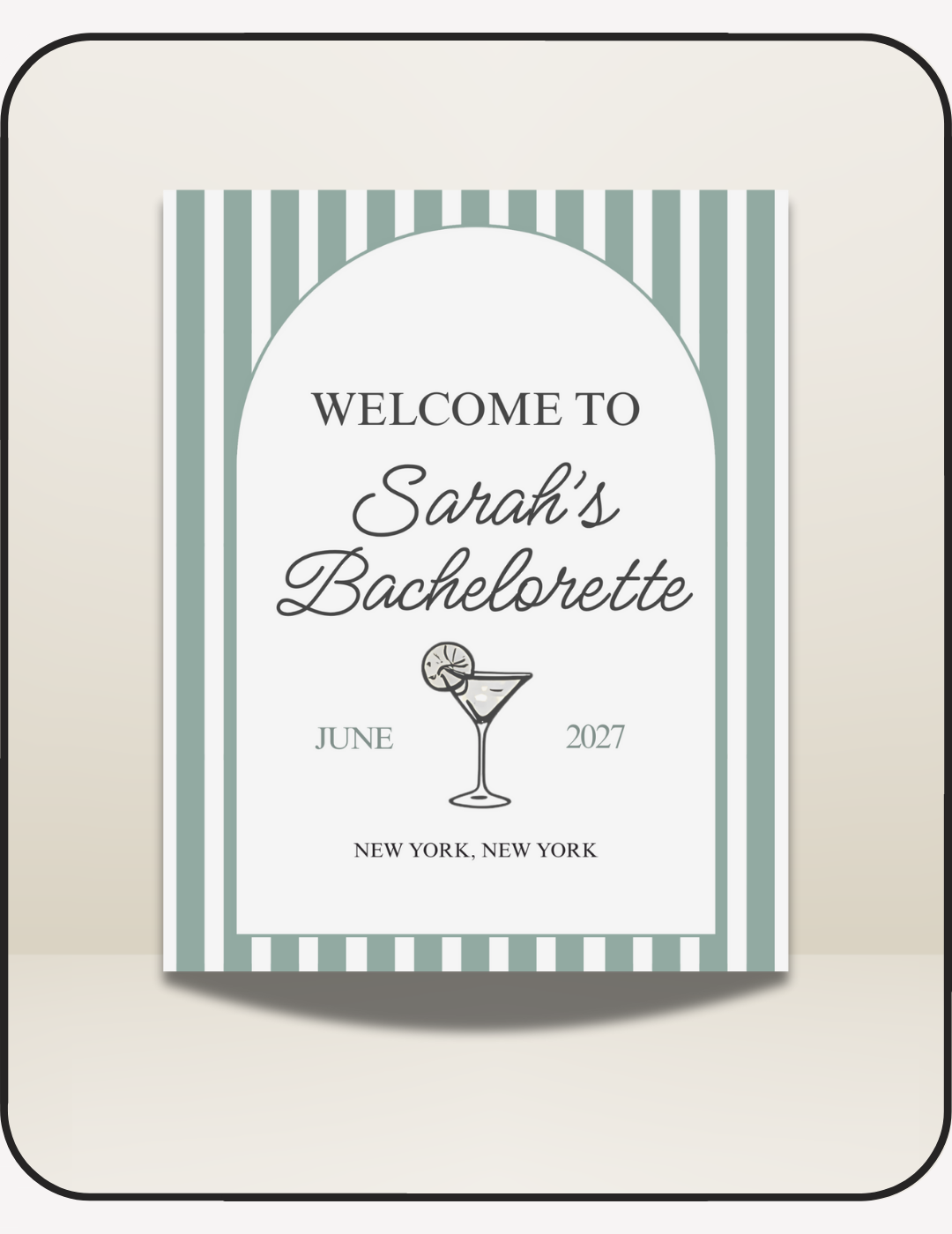 Lakeside Bachelorette Welcome Sign