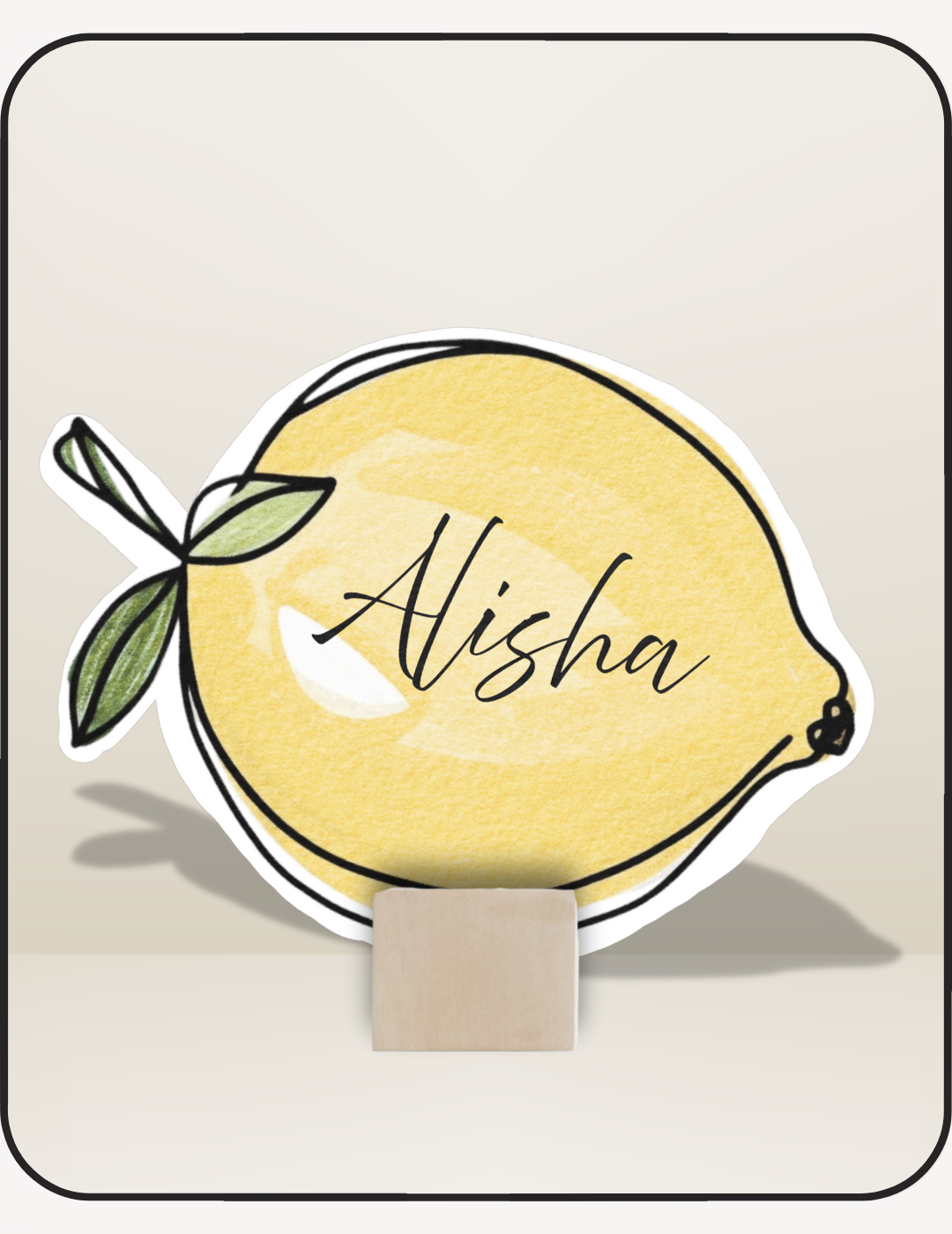 Lemon Table Place Card