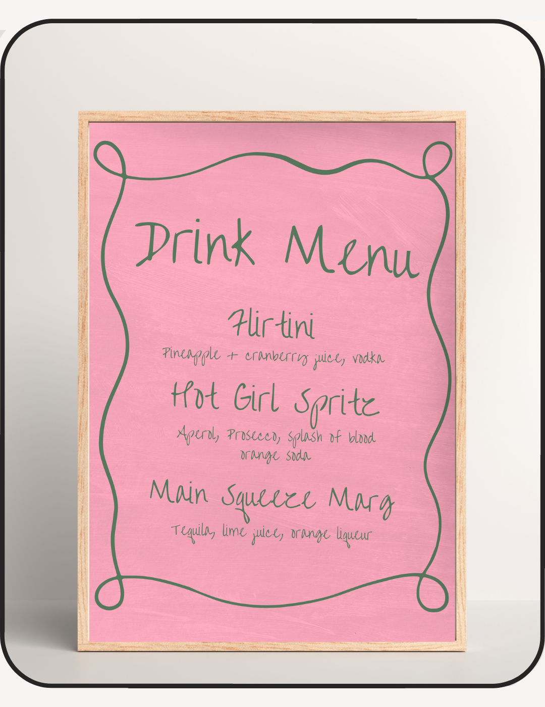 Palm Beach Bachelorette Drink Sign