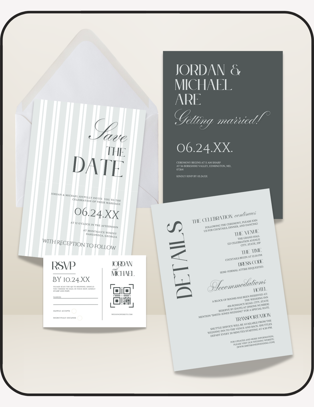 Striped Wedding Suite