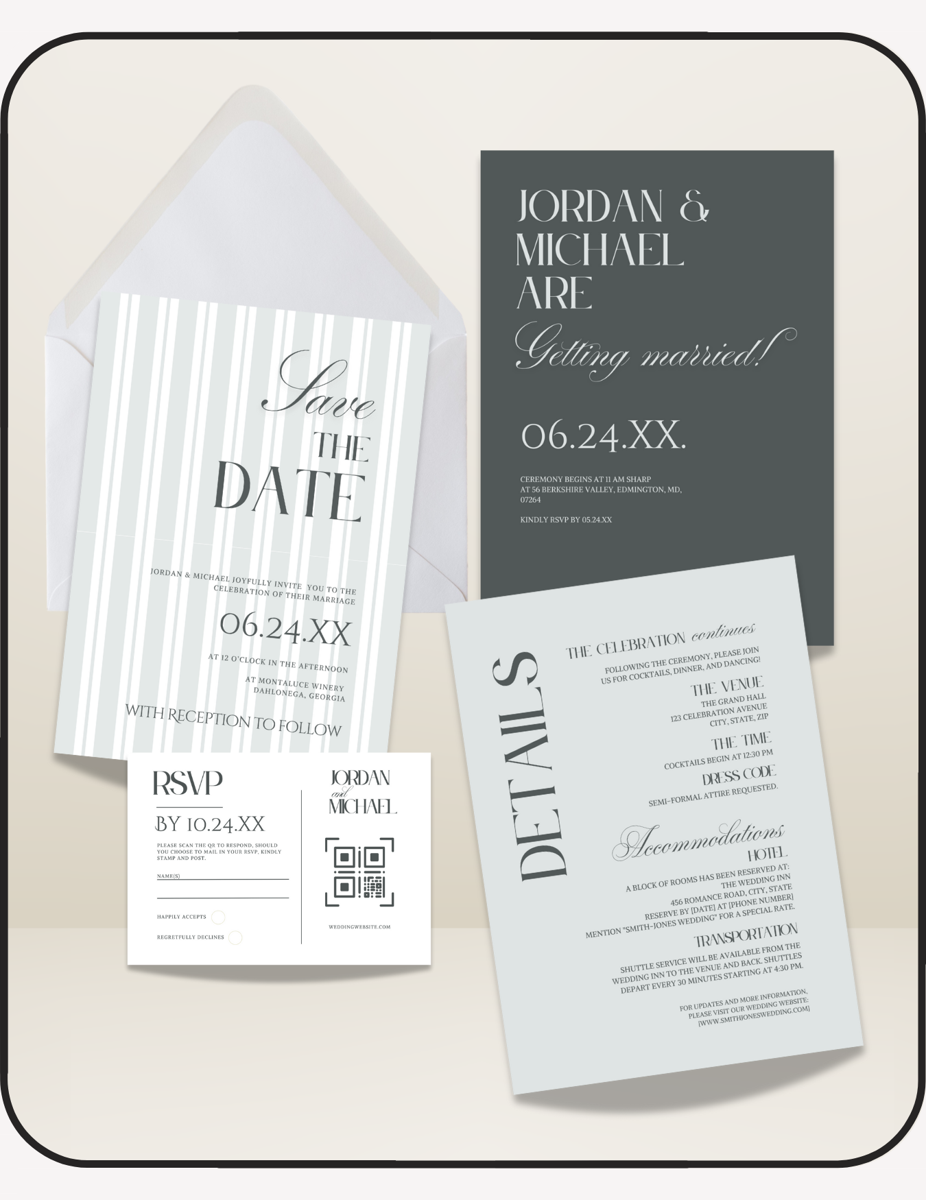 Striped Wedding Suite