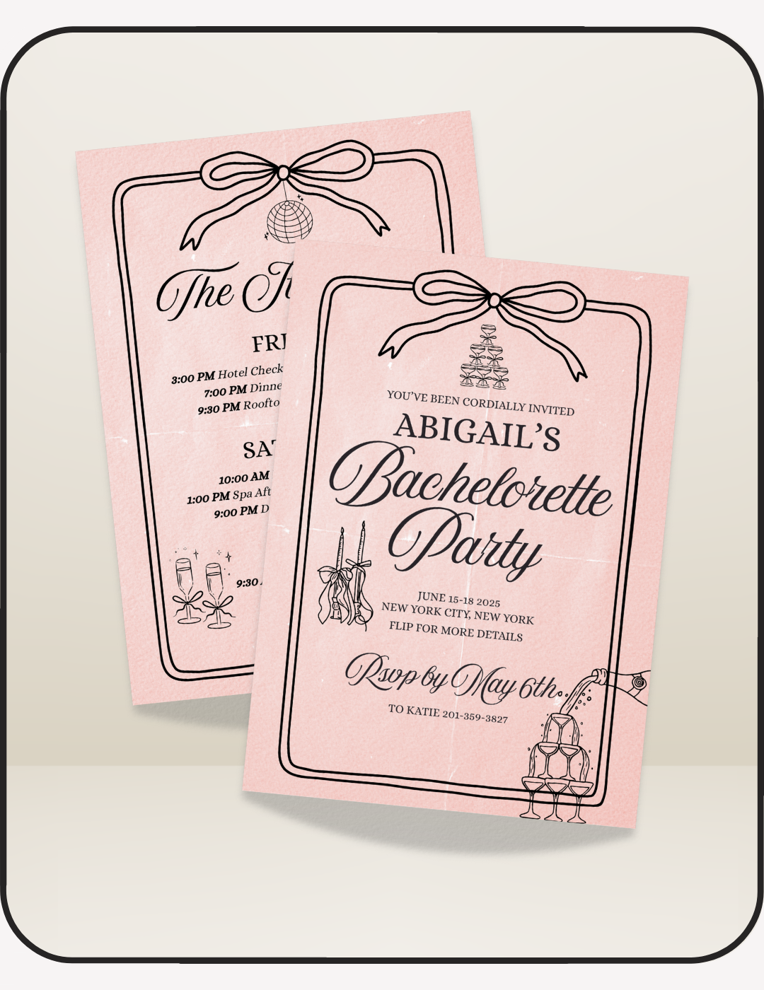 Girls Gone Mild Bachelorette Invite