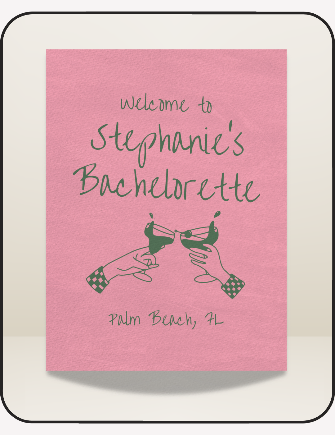 Palm Beach Bachelorette Welcome Sign