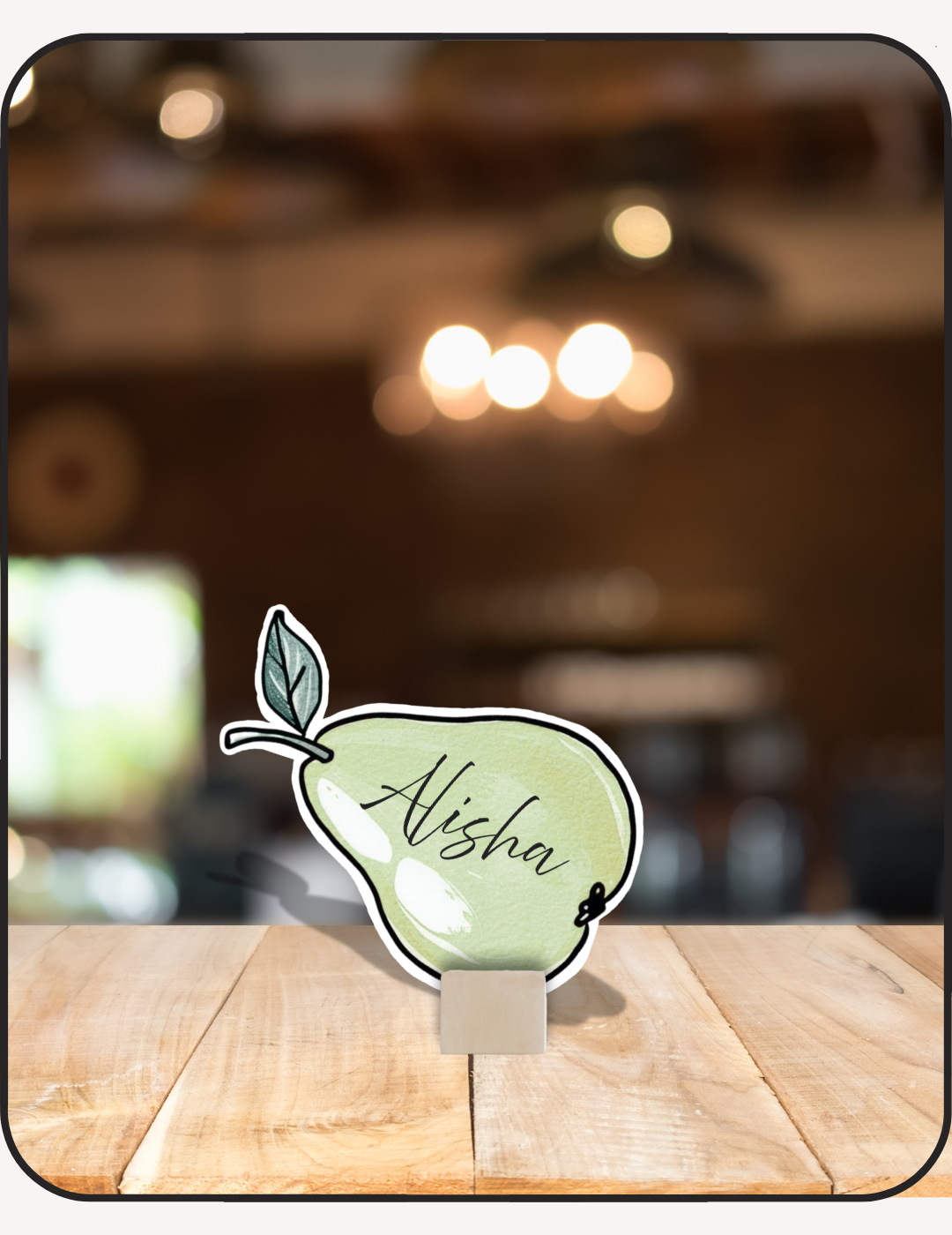 Pear Table Place Card