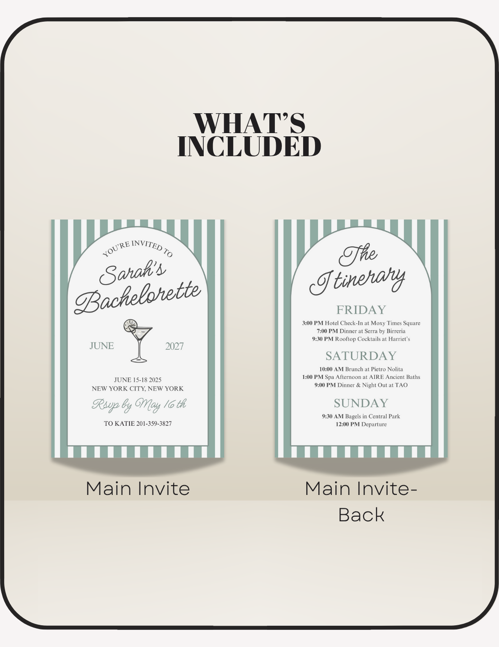 Lakeside Bachelorette Invite