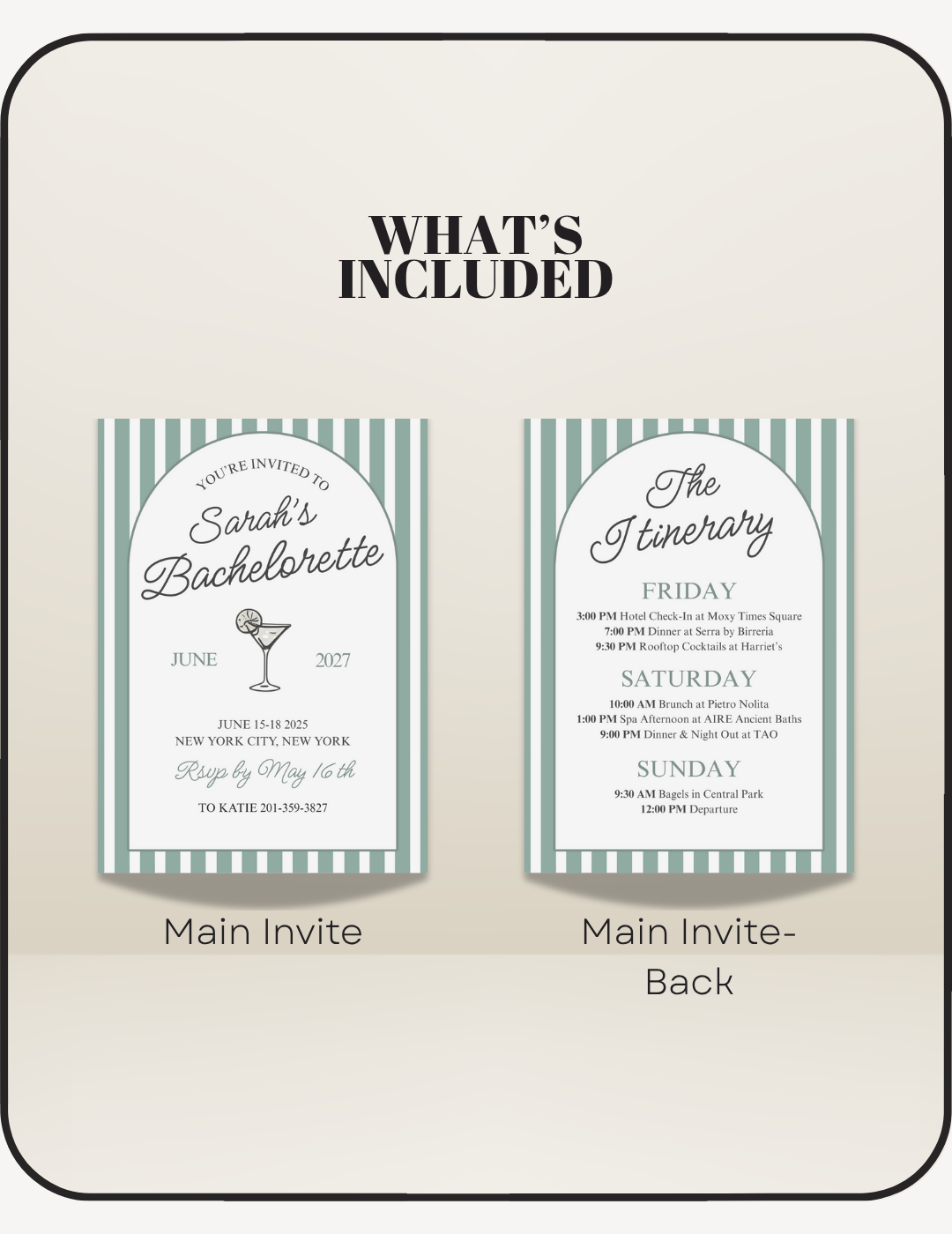 Lakeside Bachelorette Invite