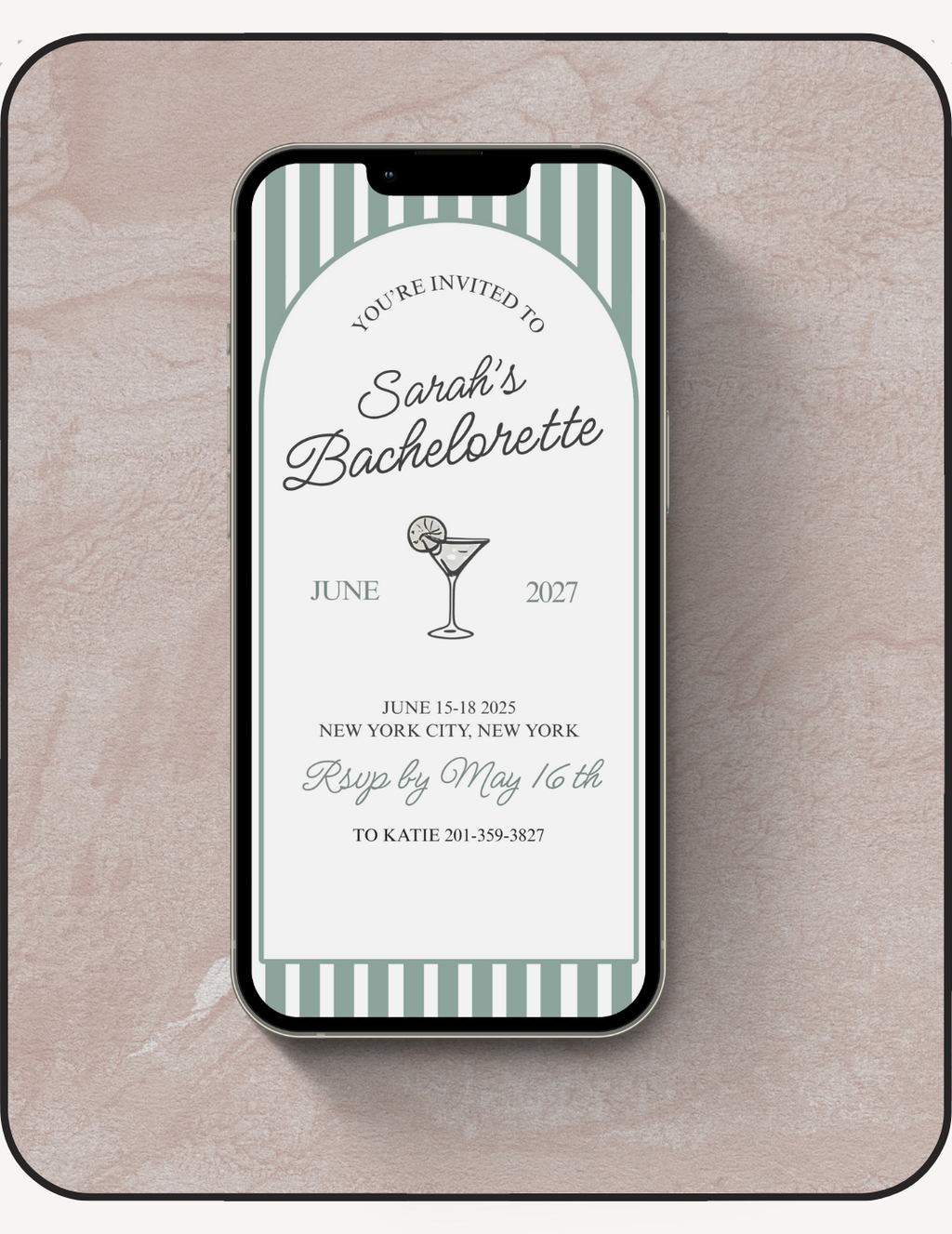 Lakeside Mobile Bachelorette Invite