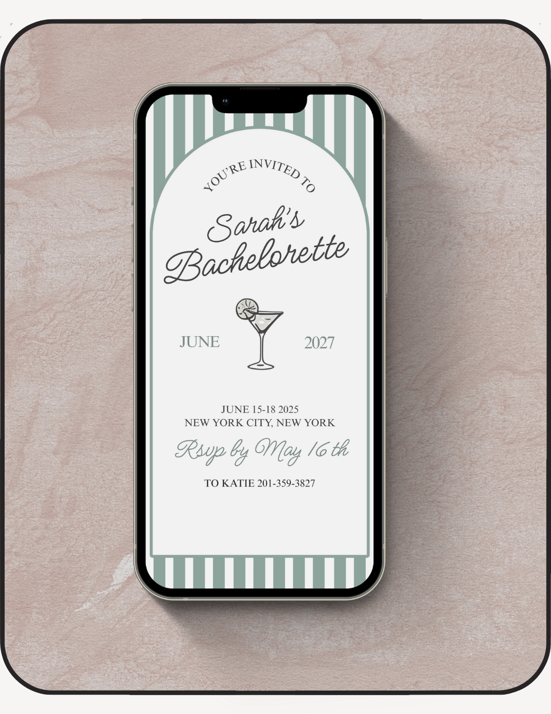 Lakeside Mobile Bachelorette Invite