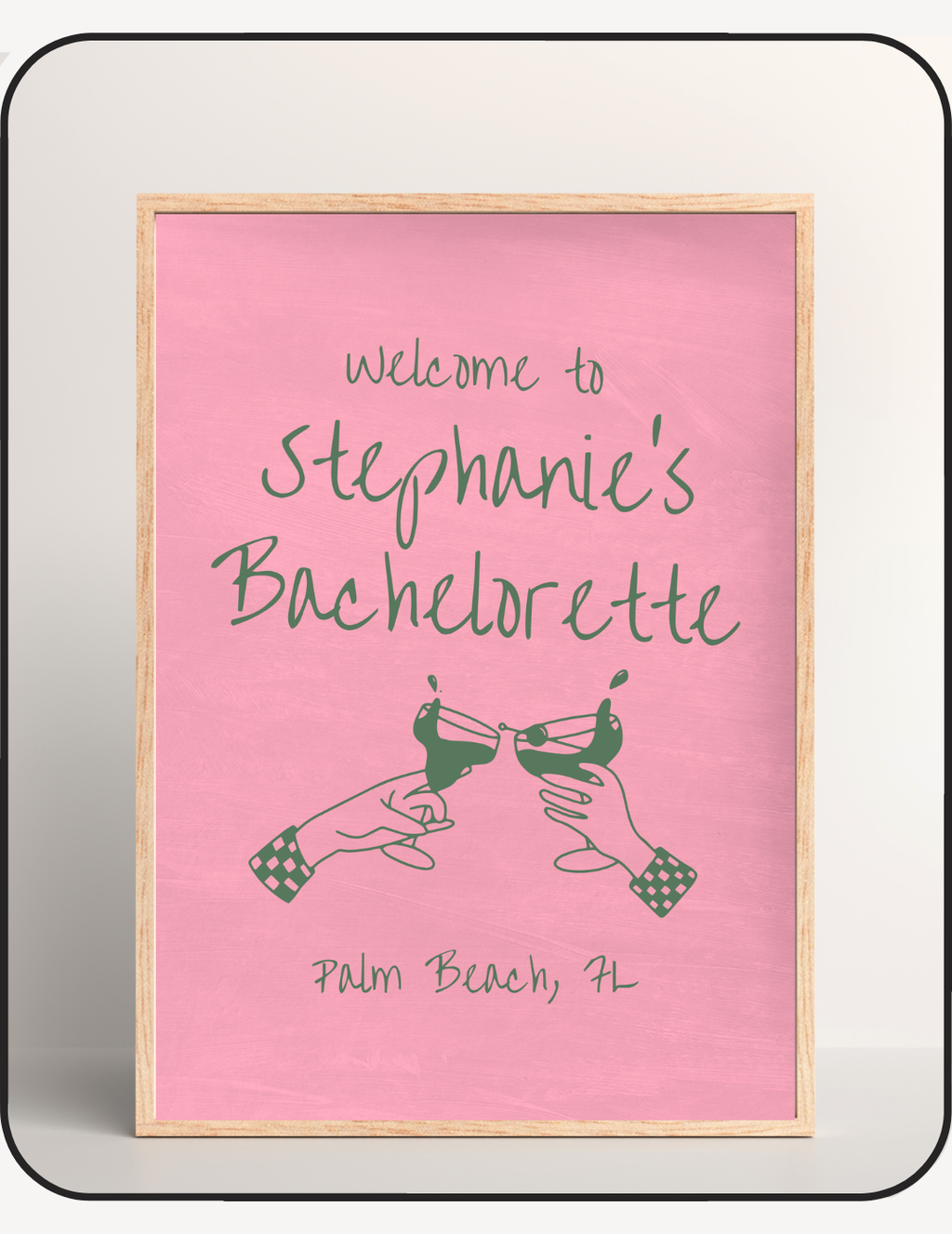 Palm Beach Bachelorette Welcome Sign