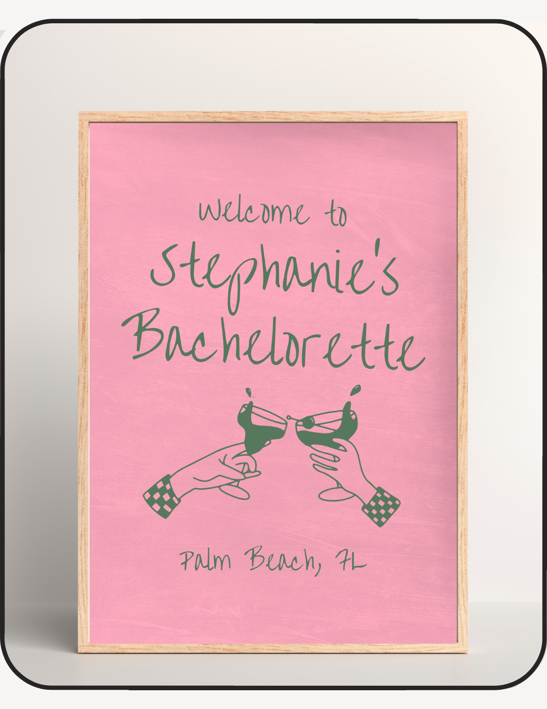 Palm Beach Bachelorette Welcome Sign