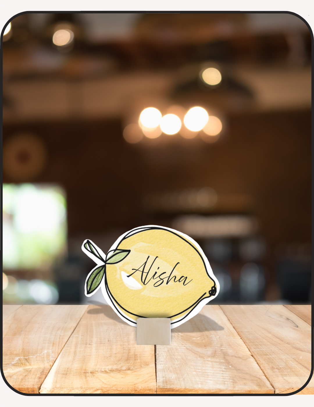 Lemon Table Place Card