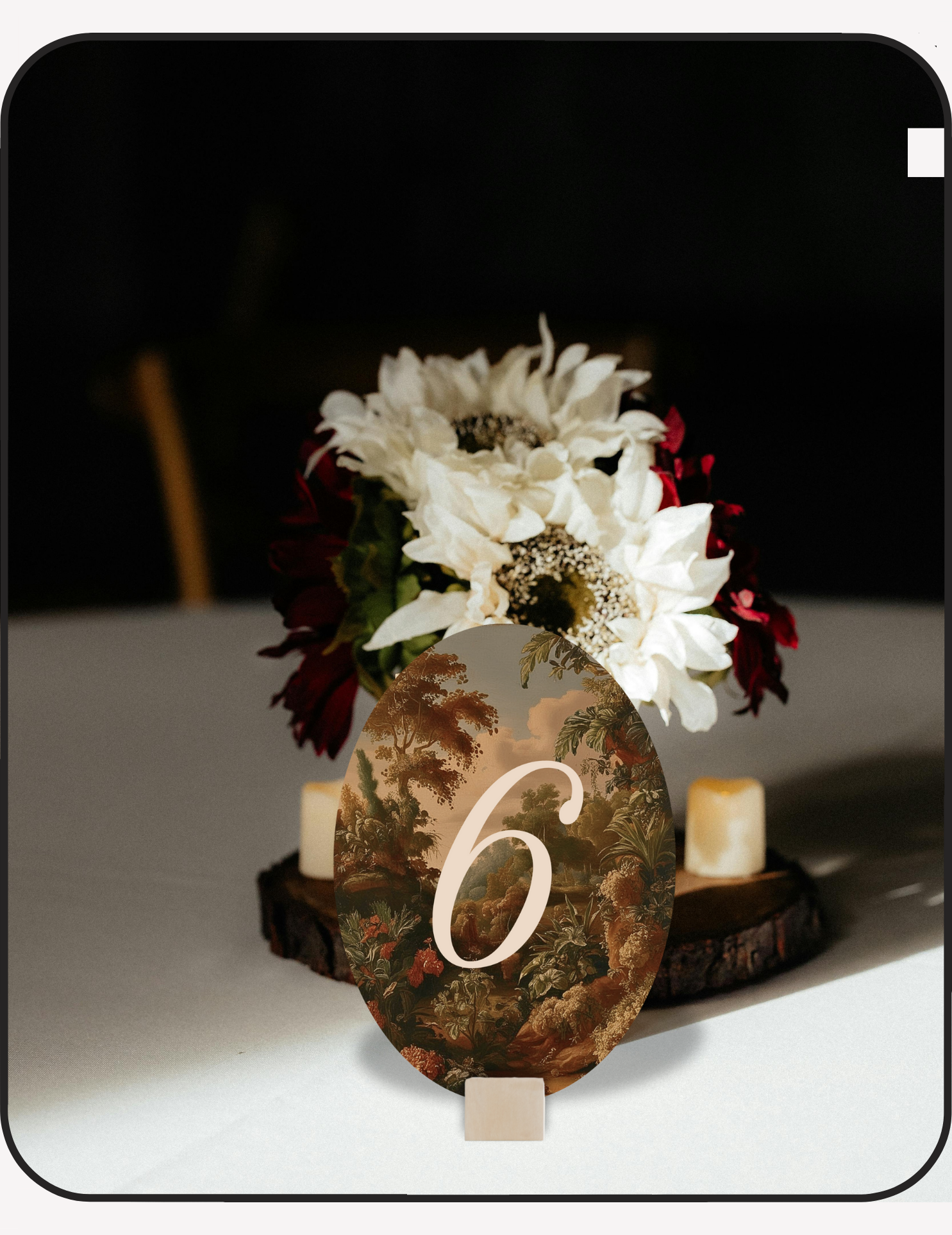 Rococo Table Number Design