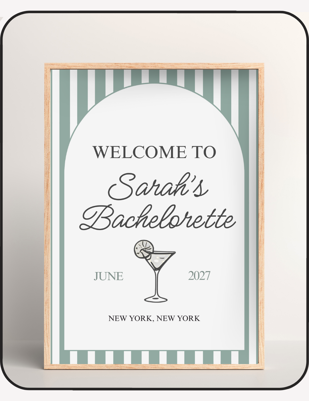 Lakeside Bachelorette Welcome Sign