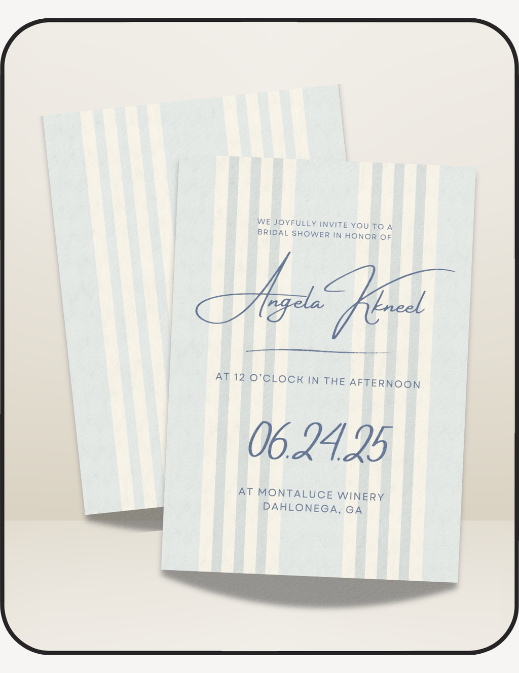 Coastal Bliss Bridal Shower Invite
