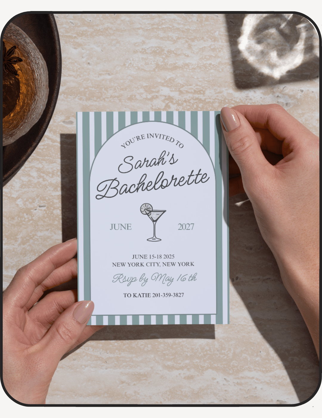 Lakeside Bachelorette Invite