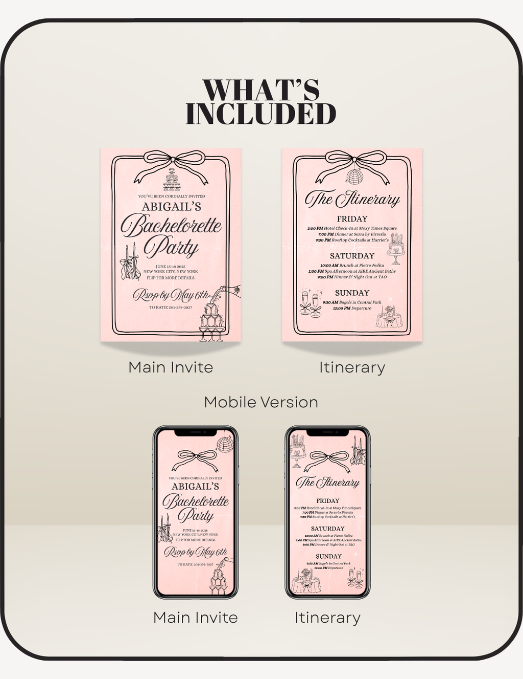 Girls Gone Mild Bachelorette Invite