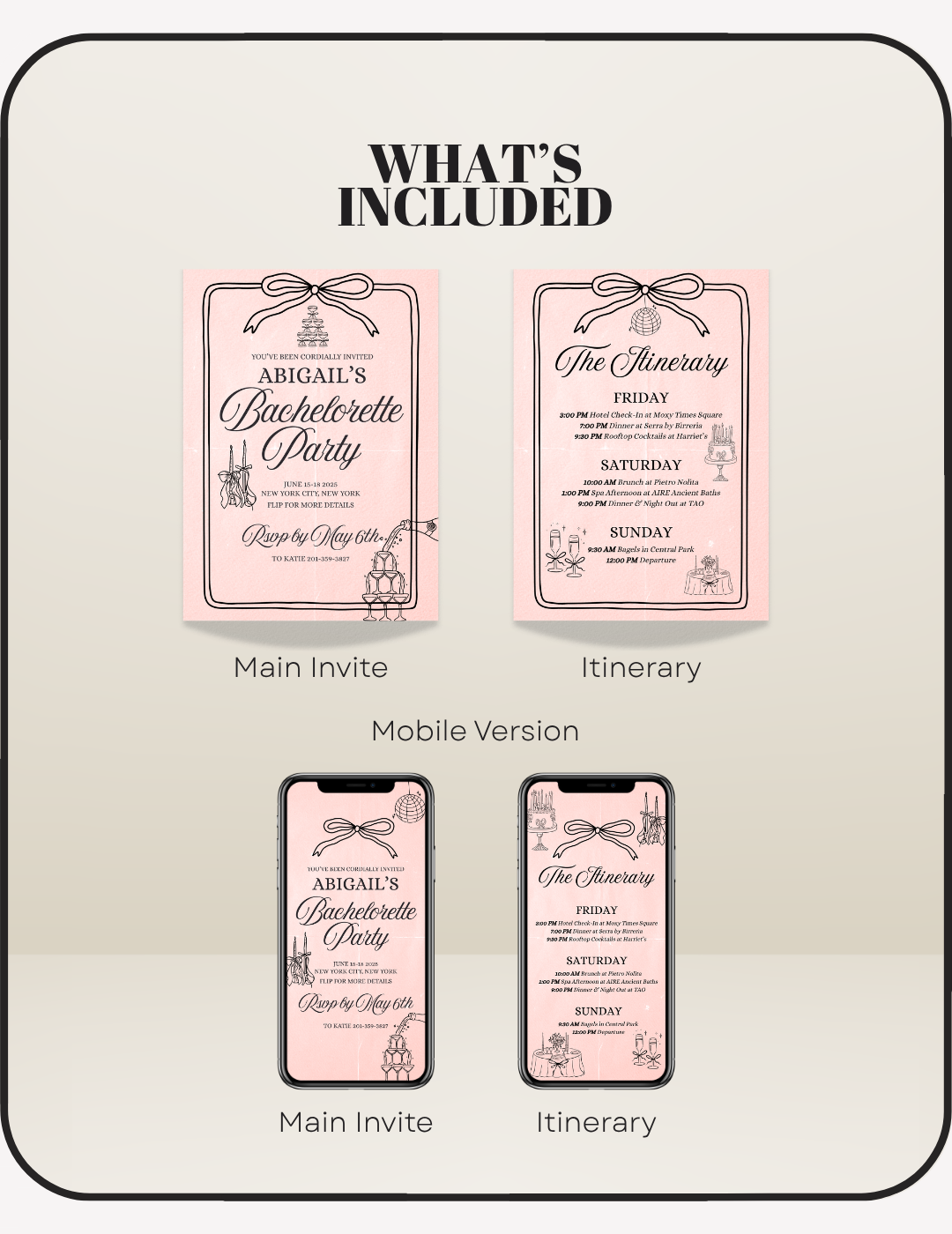 Girls Gone Mild Bachelorette Invite