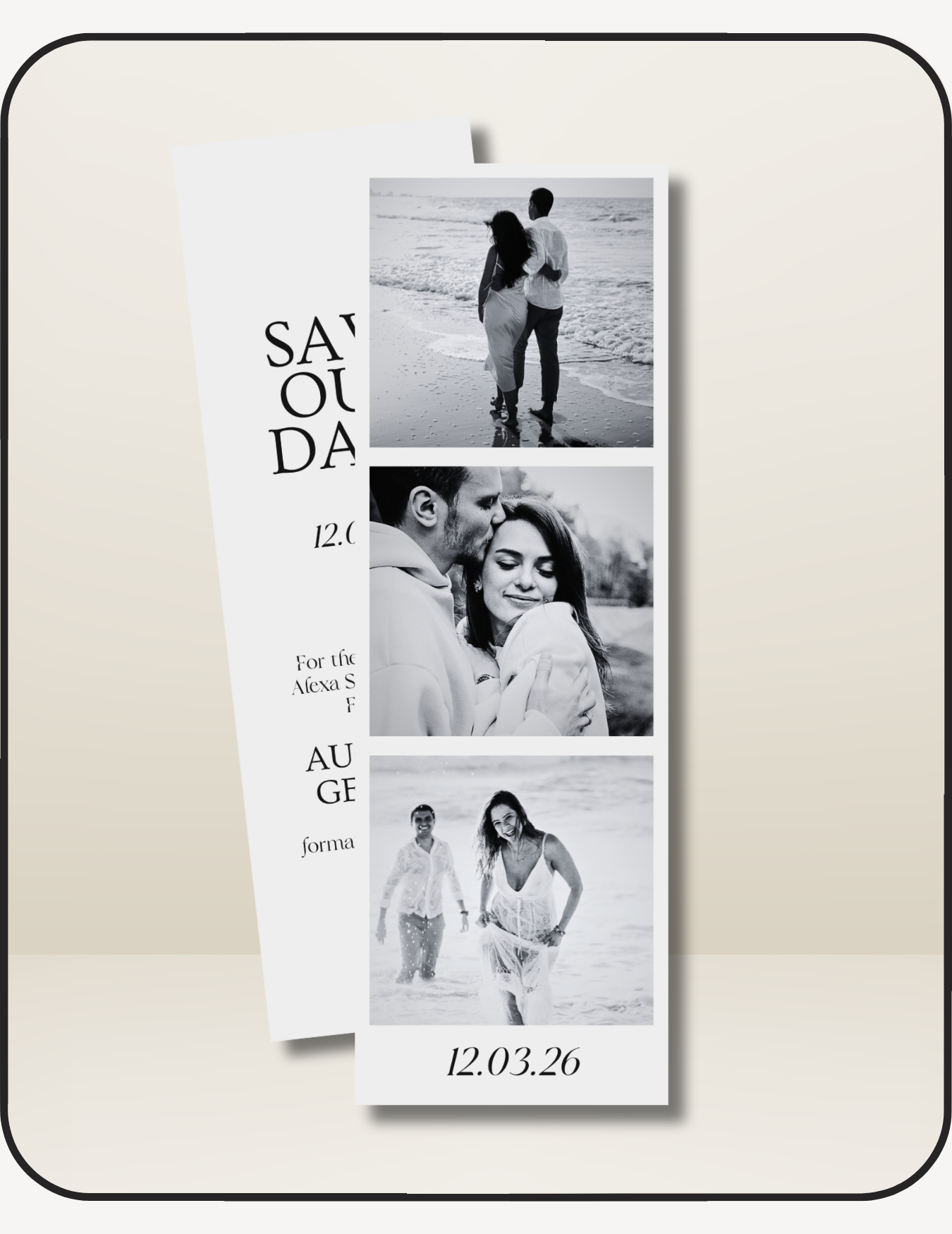 Photobooth Save the Date Invite