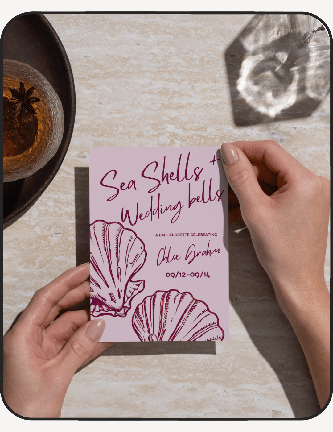 Sea Shells & Wedding Bells Bachelorette Invite