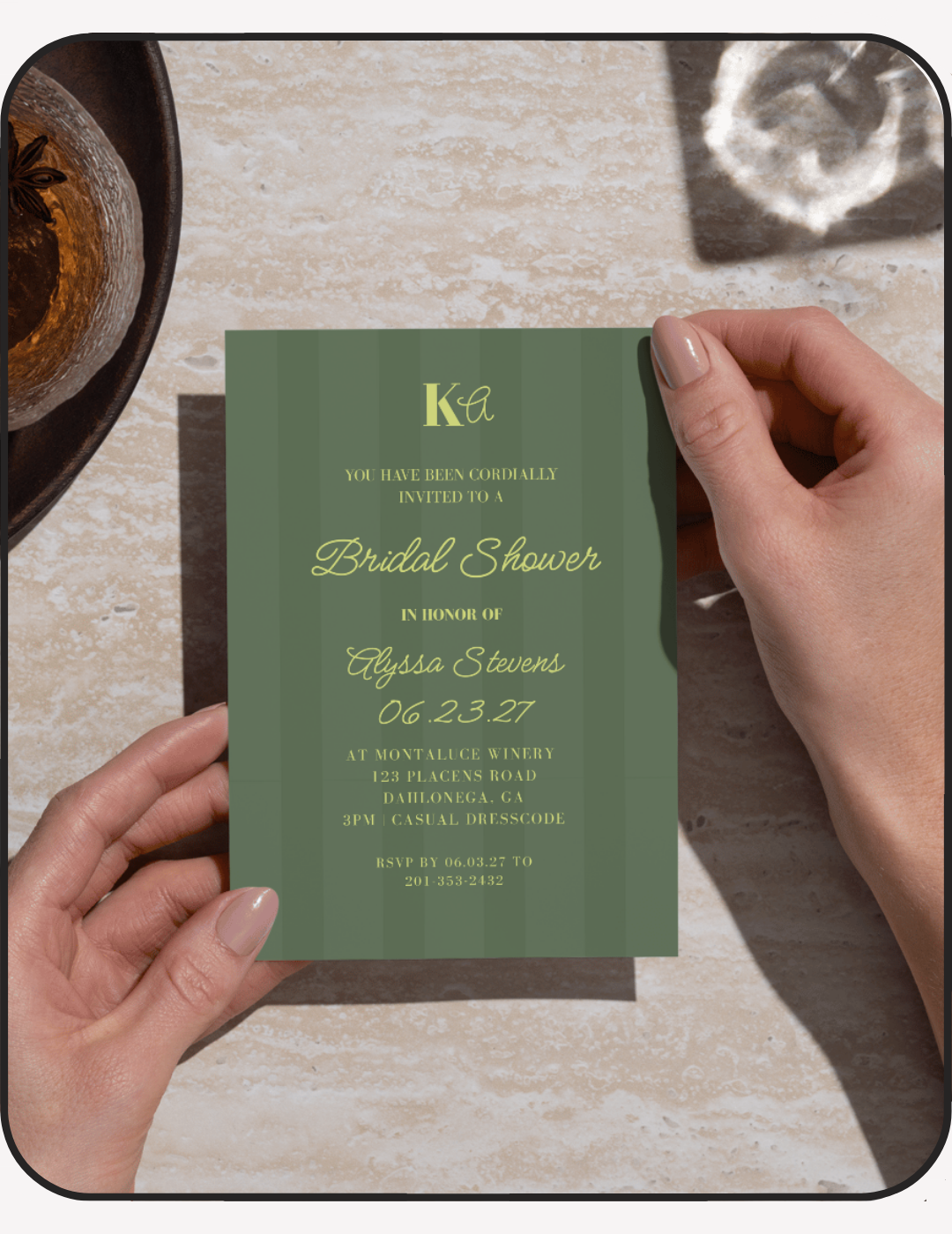 Lush Bridal Shower Invite