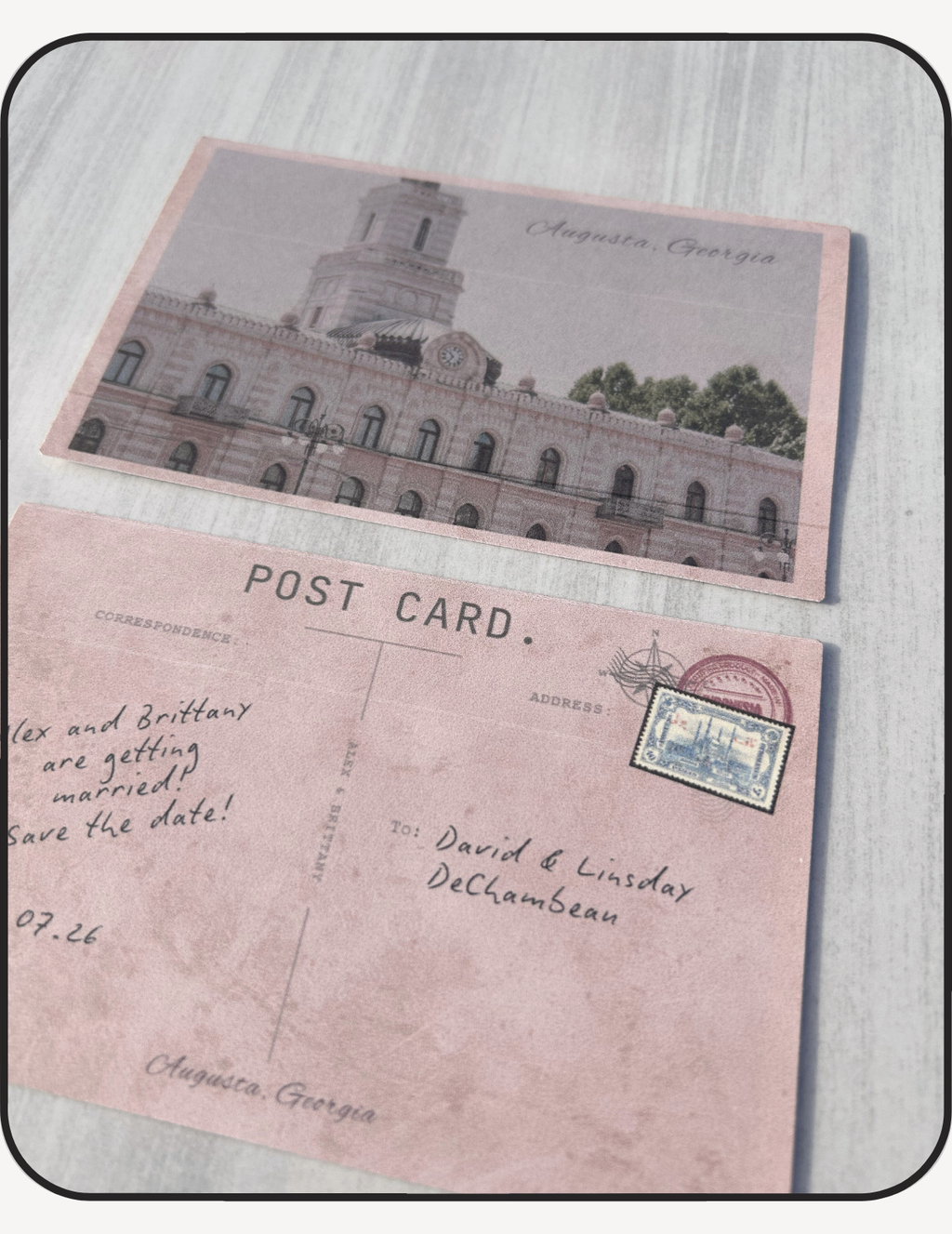 Postcard Save the Date Invite