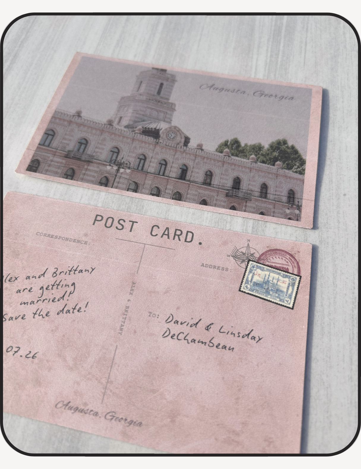 Postcard Save the Date Invite