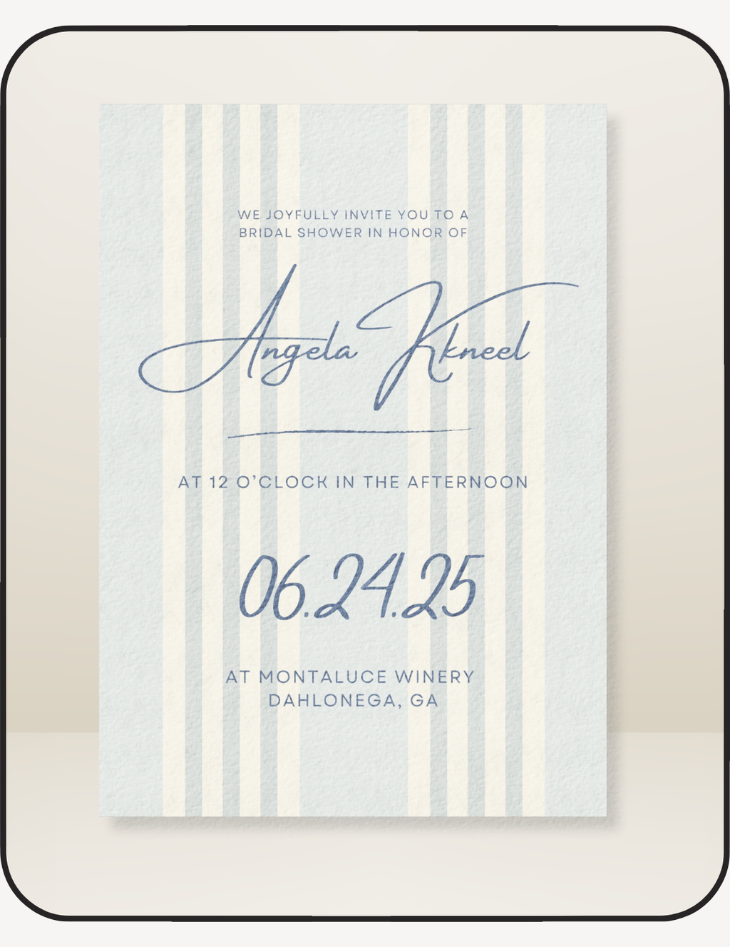 Coastal Bliss Bridal Shower Invite