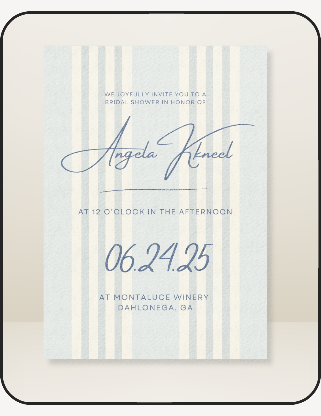 Coastal Bliss Bridal Shower Invite