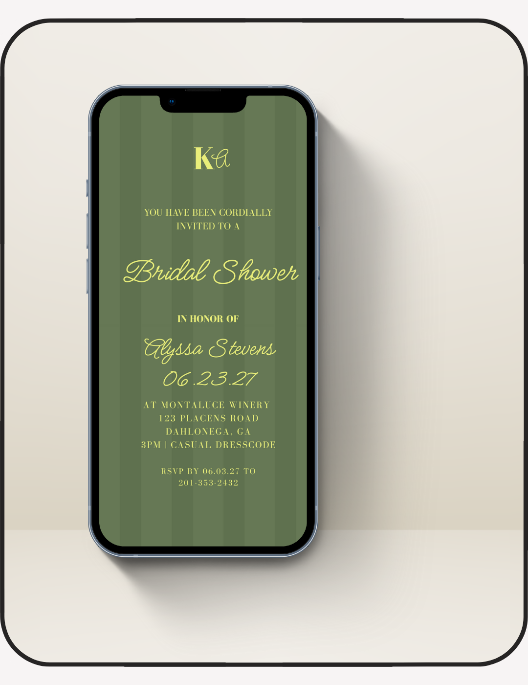 Lush Bridal Shower Invite