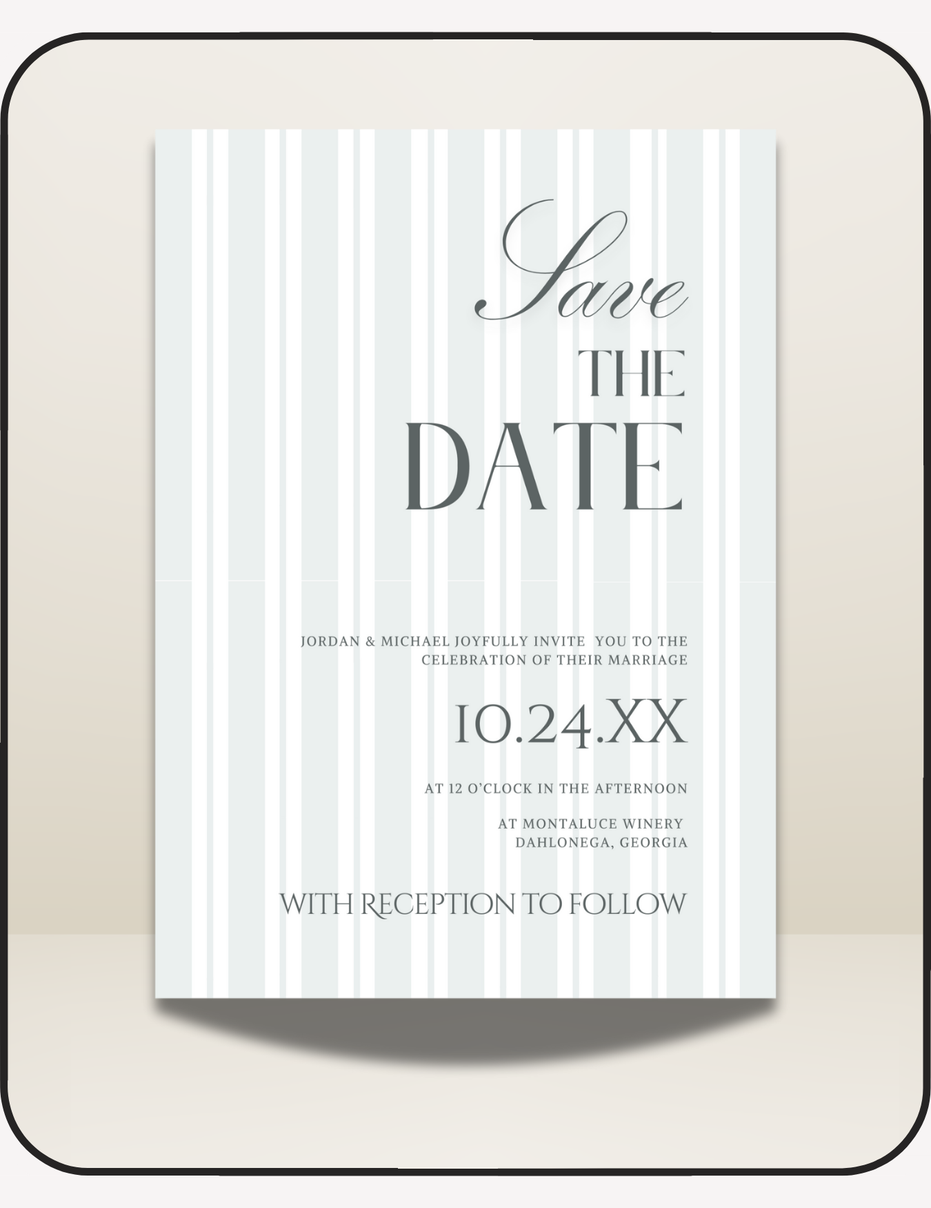 Striped Wedding Suite