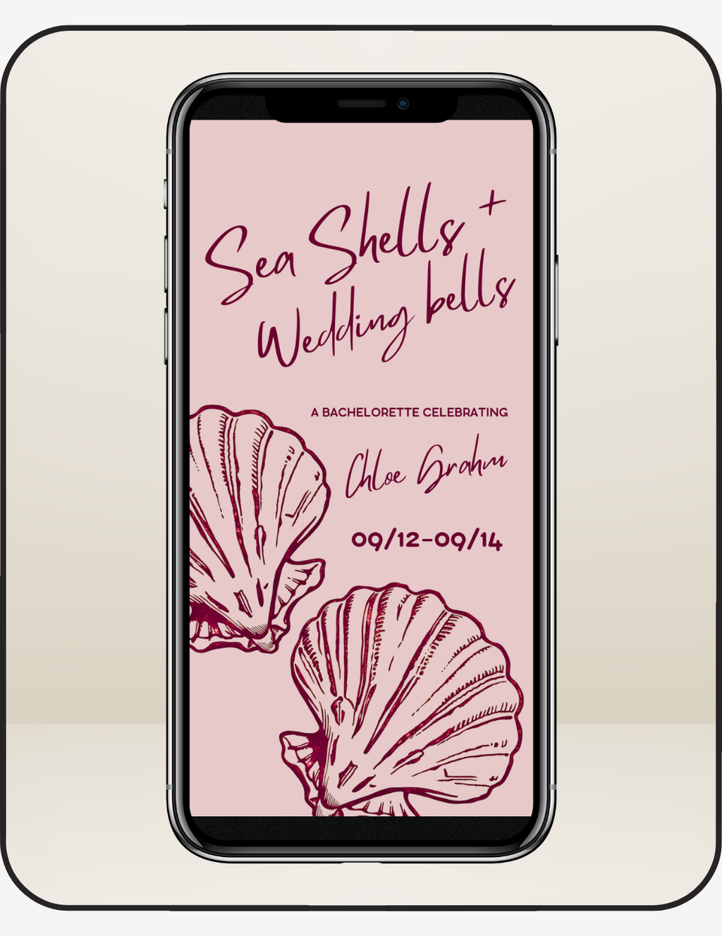 Sea Shells & Wedding Bells Bachelorette Invite