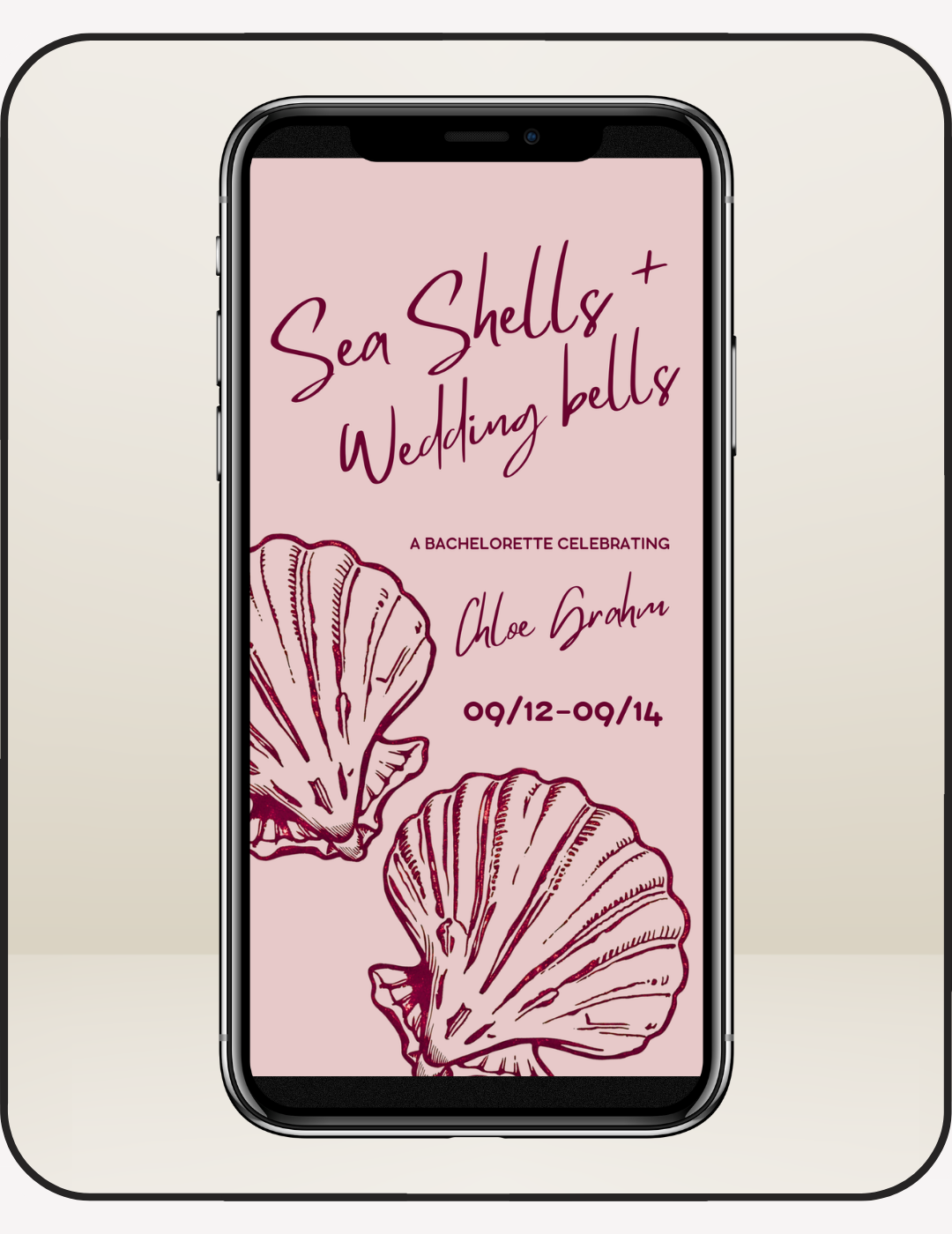 Sea Shells & Wedding Bells Bachelorette Invite