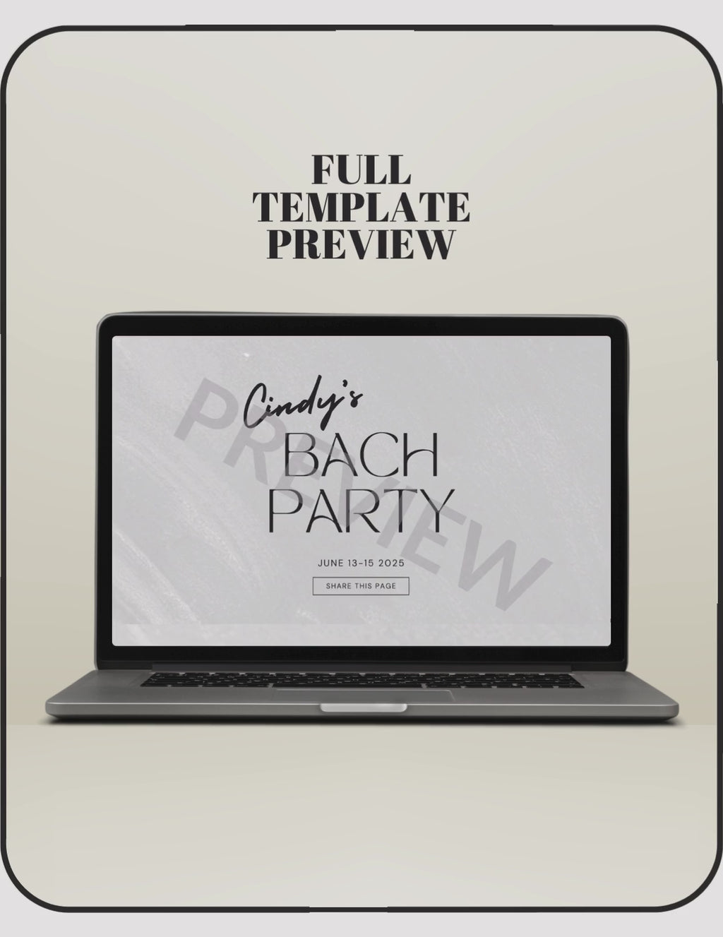 Minimalistic Bachelorette Template