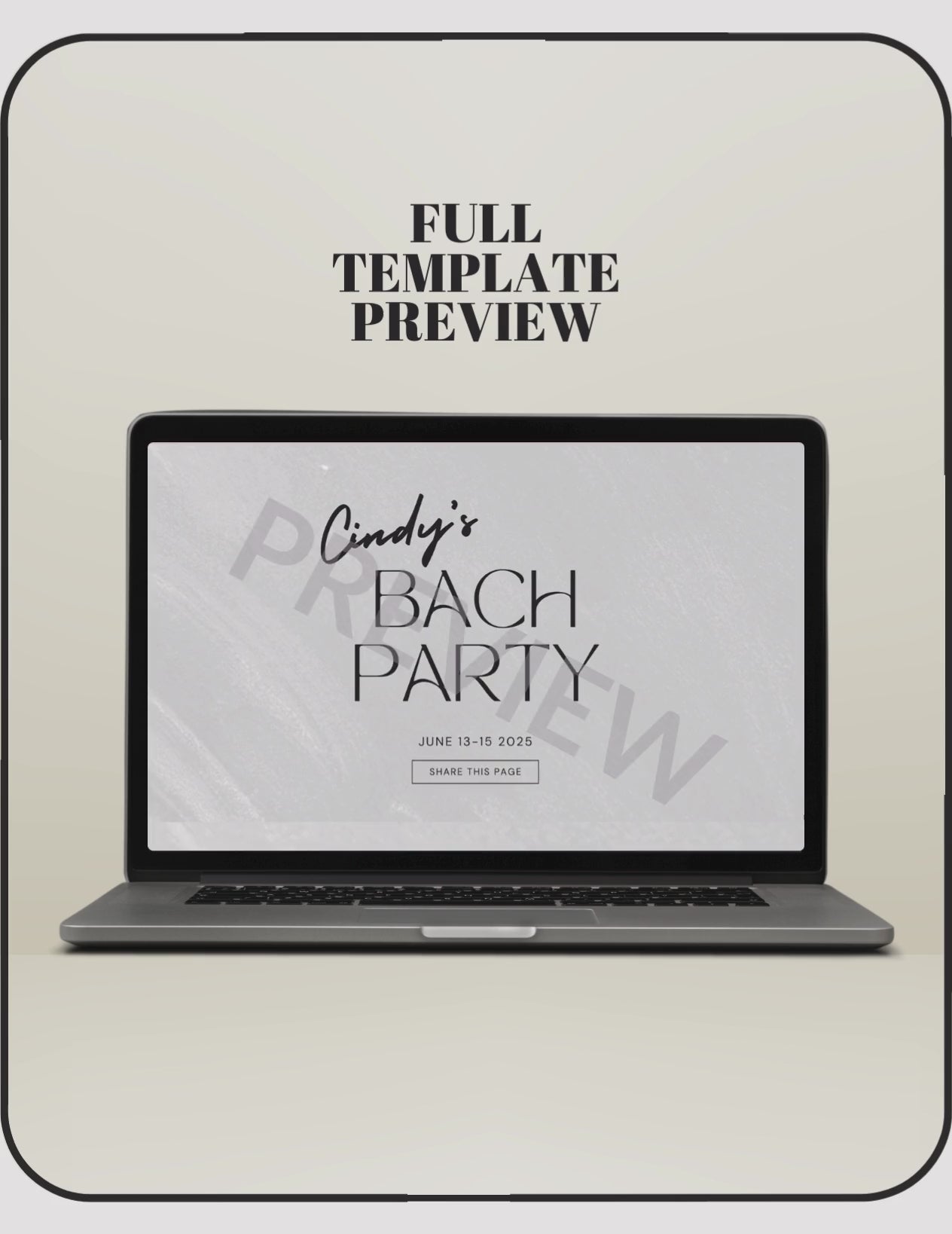 Minimalistic Bachelorette Template
