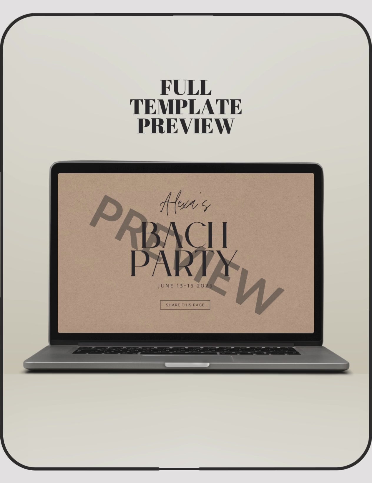 Beachy Bachelorette Template